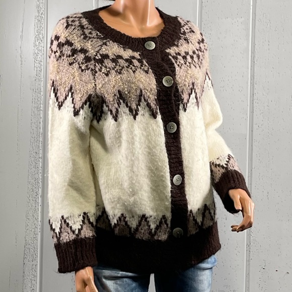 *ZARA Women's  Button Up Sweater Sz 13-14 - Picture 8 of 12